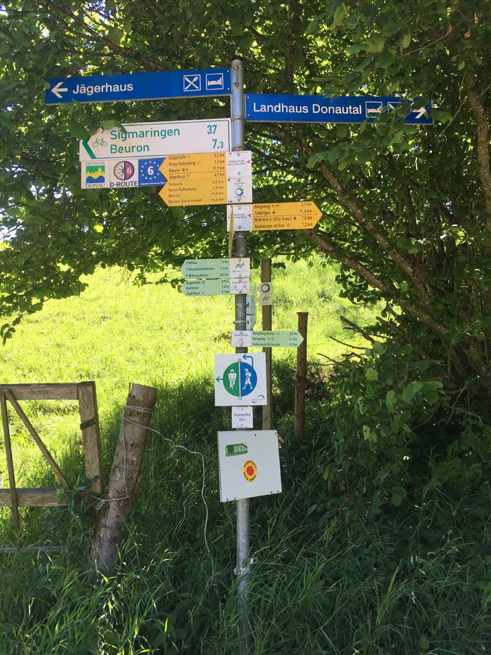 German Eurovelo 6 sign